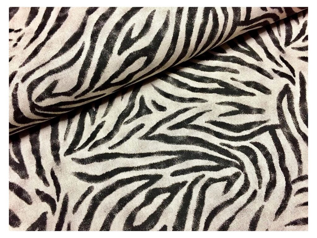 Stoff mit Zebrafell-Print, Leinen-Baumwoll-Mischgewebe, für Vorhangdekoration, Kleidung, 280 cm, extra breit (Meterware)