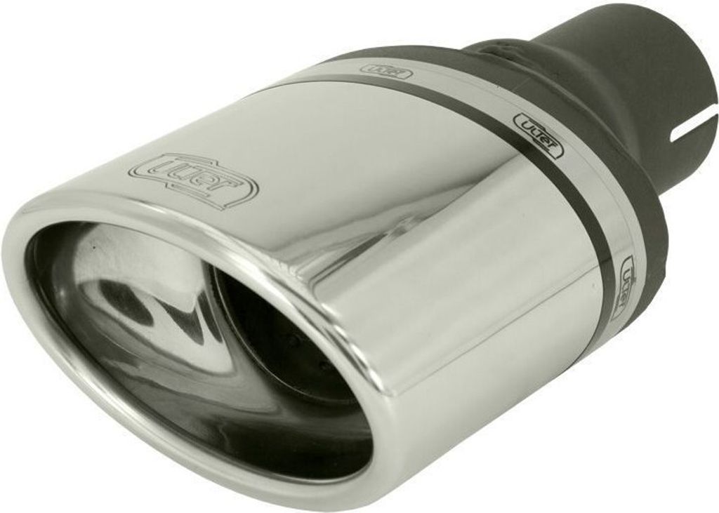 ULTER SPORT N1-27L/50 Auspuffblende Endrohr Blende 120mm Oval Edelstahl Verchromt
