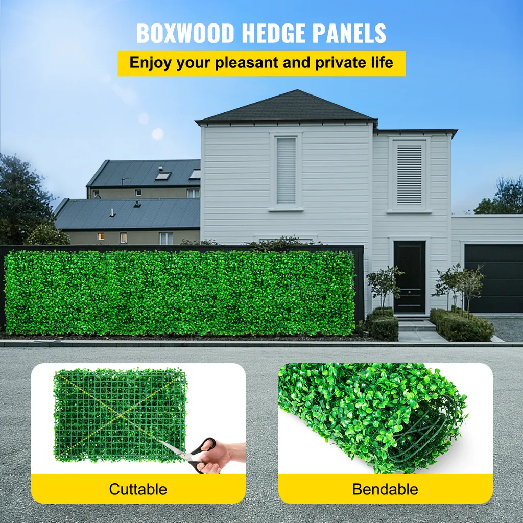Siepe Artificiale Bosso VEVOR 60x40 - 8 Pannelli UV per Balconi - 2