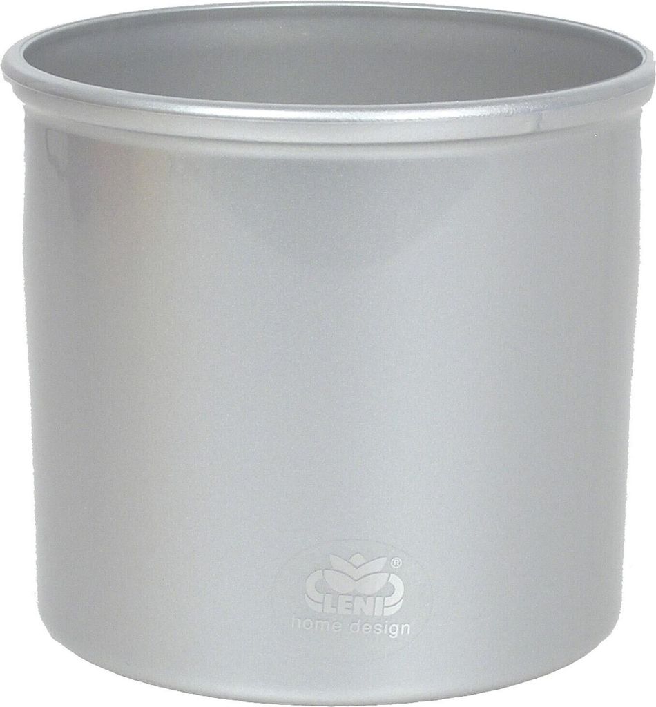 Leni Hydro Blumentopf Corona 11/09 silber - Hydrokultur Übertopf, Blumenkübel, Pflanzenkübel