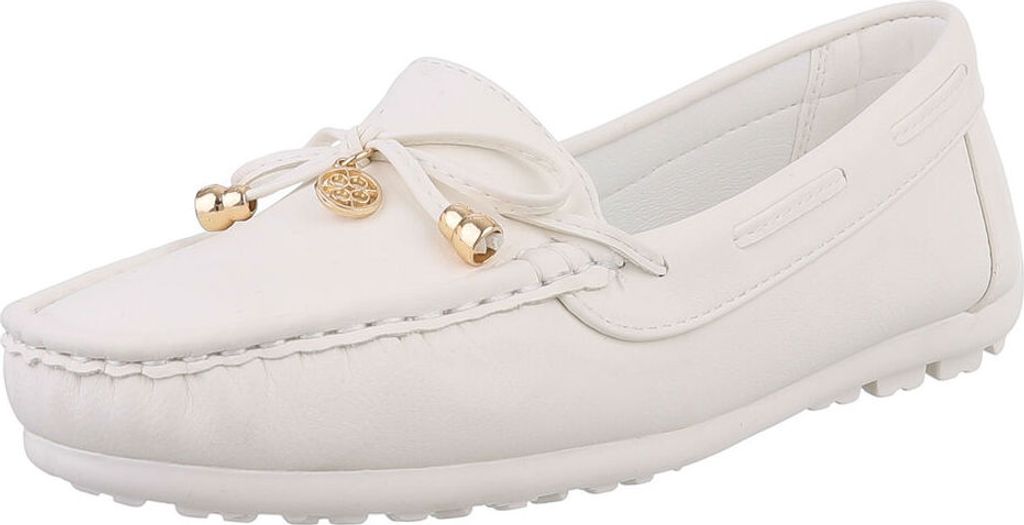 Ital-Design Damen Halbschuhe Mokassins Lederoptik Slipper 89319083 Weiß Gr. 38