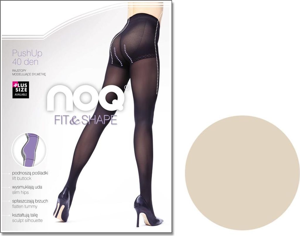 Modellierstrumpfhose 40 den PUSH UP 4 Vison