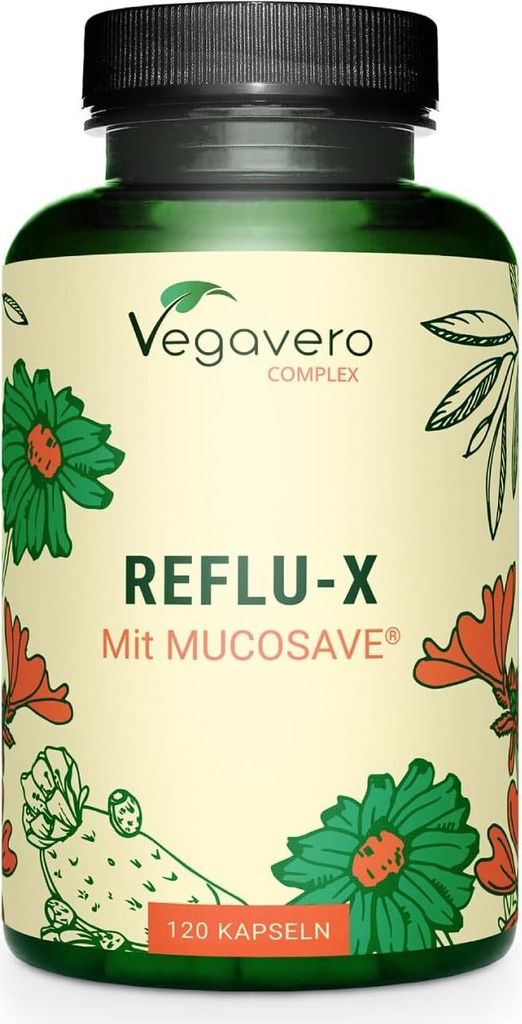 Vegavero Reflu-X | 120 Kapseln | mit Mucosave, Produktbild 