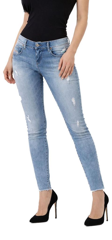 Diesel Grupee-Ankle-C 0681L Damen Jeans Hose Slim Skinny