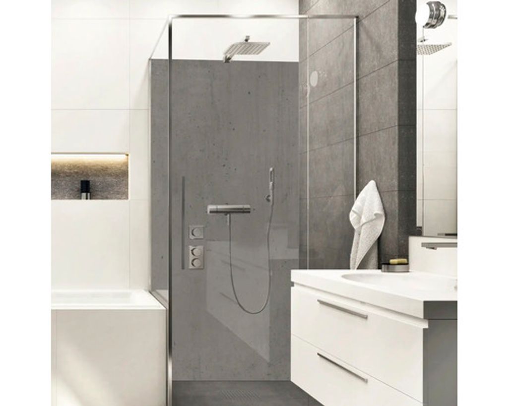 Duschrückwand mySpotti Shower Blank Betonoptik 210 x 100 cm SH-210100-1936-HB