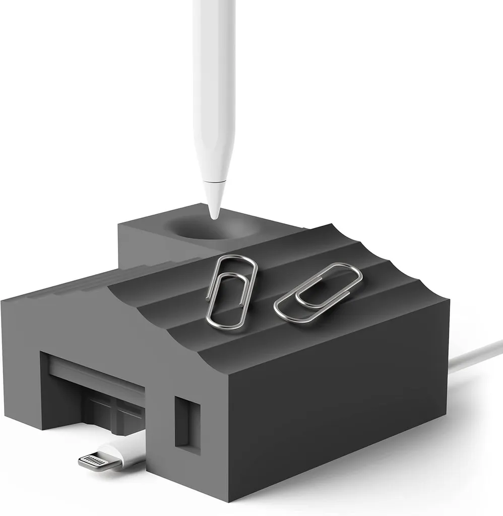 Supporto Elago Home Grigio Scuro per Penne Digitali e Apple Pencil