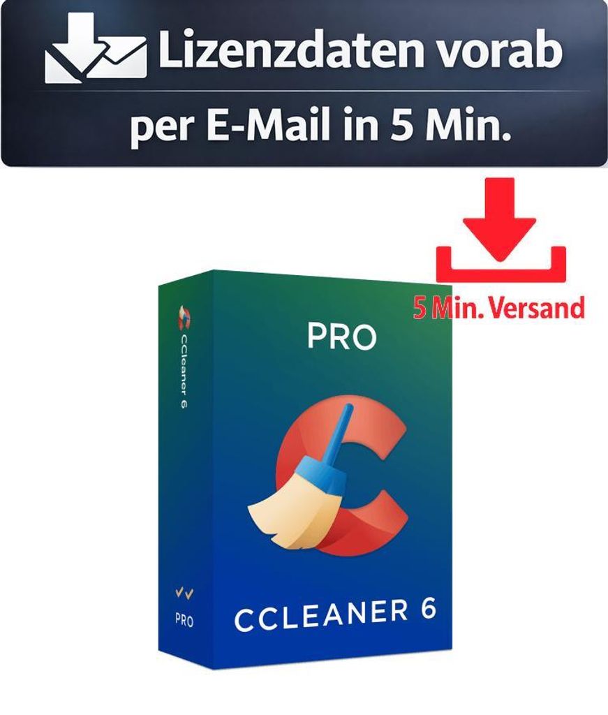 CCleaner Pro (1 PC - 1 Jahr) ESD Hilfsprogramme Tools Treiber 5 Min. Versand als Download per Mail
