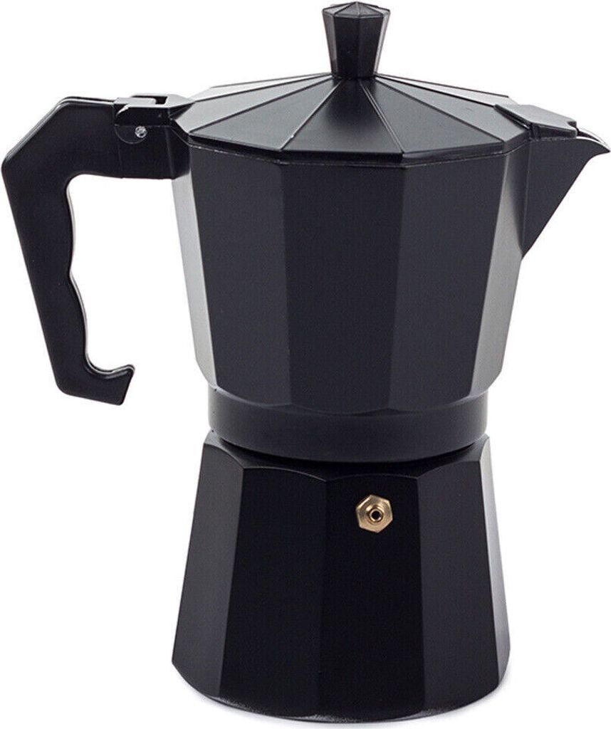 Espressokocher für 3 Tassen Espresso Mokka Kaffee Schwarz Produktbild 