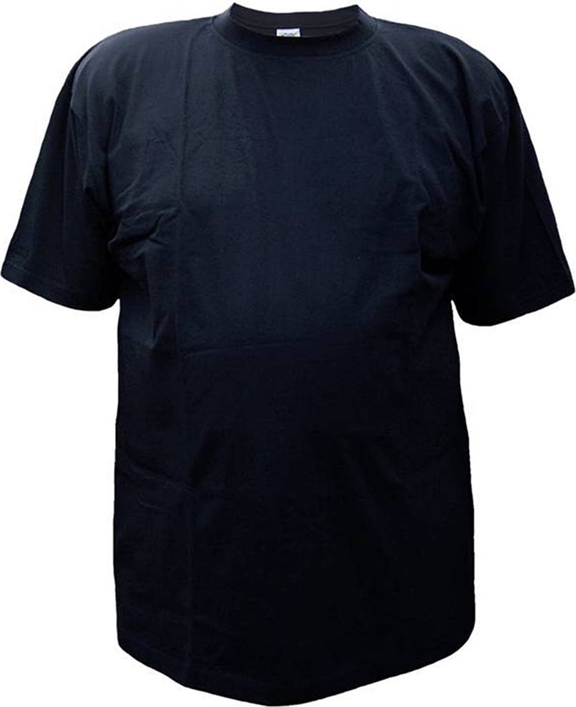 Übergrößen Tolles Basic T-Shirt mit Rundhals RAMMBOCK Schwarz mit Stickerei 10XL