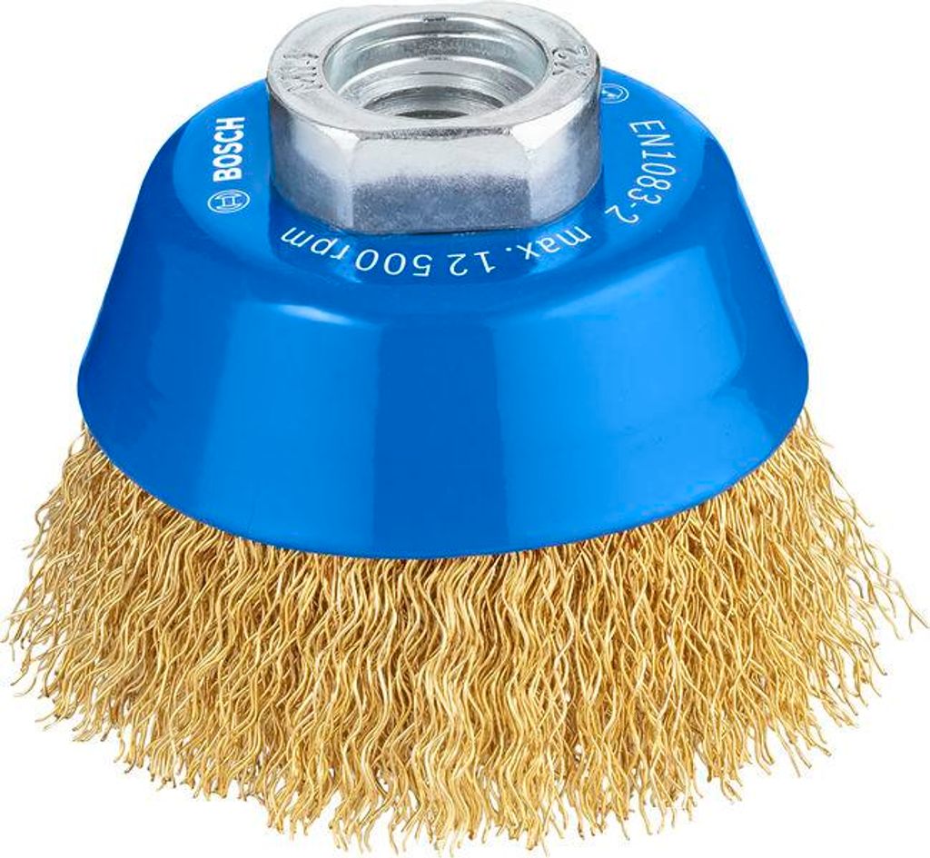 PRO Metal clean Topfbürste, 70 x 0,30 mm, Gewinde, vermessingt