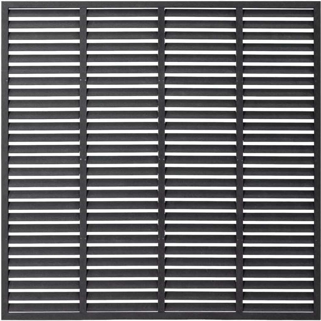 vidaXL Lamellenzaun WPC 180x180 cm Grau Produktbild 