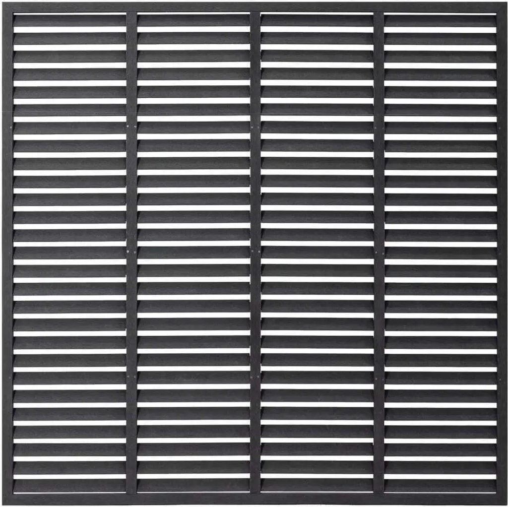 vidaXL Clôture à Lamelles WPC 180x180 cm Gris Anthracite pour Jardin