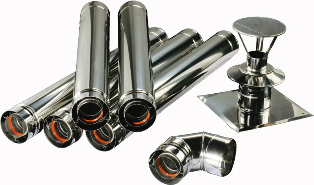 Tuyau de poêle FI 80/125 pour raccordement insert et tubage 5 mètres