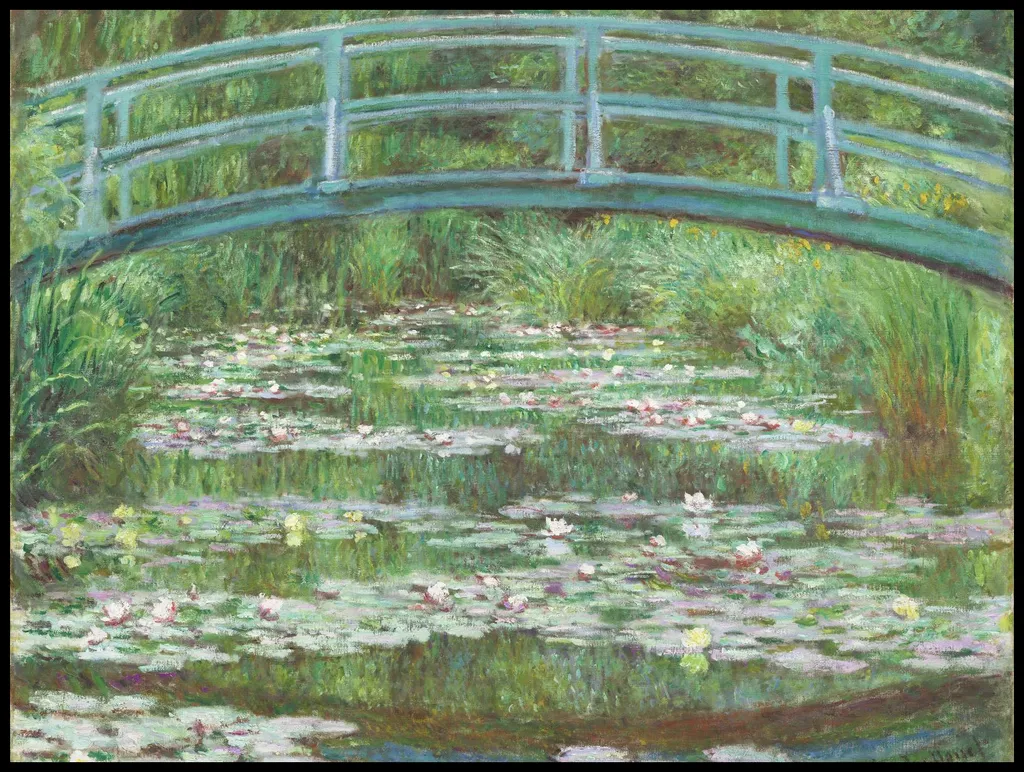 Décoration murale salon Monet La passerelle japonaise Affiche 100x75cm