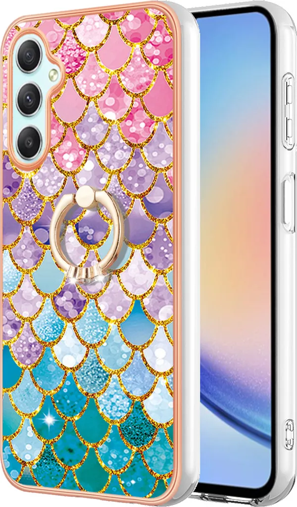 Custodia per Samsung Galaxy A54 in TPU Morbido con Anello Supporto