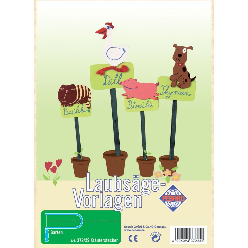 PEBARO Laubsägevorlage Kräuterstecker