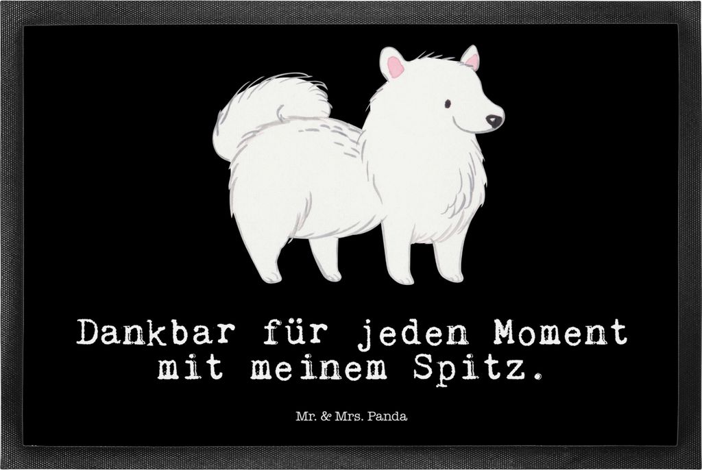 Mr. & Mrs. Panda fußmatte Spitz Moment 50 x 75 cm - Schwarz - Geschenk, Schmutzfangmatte, Fussmatte, Türvorleger, Gummimatte, Schmutzmatte
