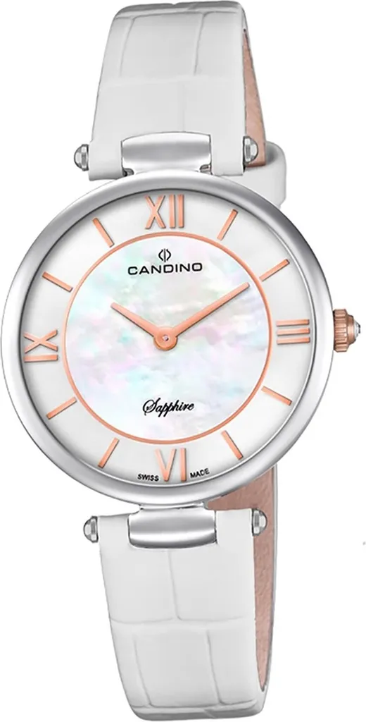 Montre bracelet femme blanche Candino Elegance - Style Chic et Quartz