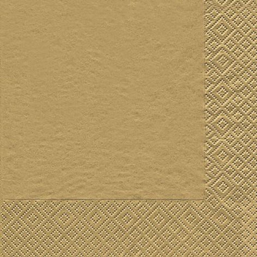 Servietten 25x25 cm - Uni gold Produktbild 