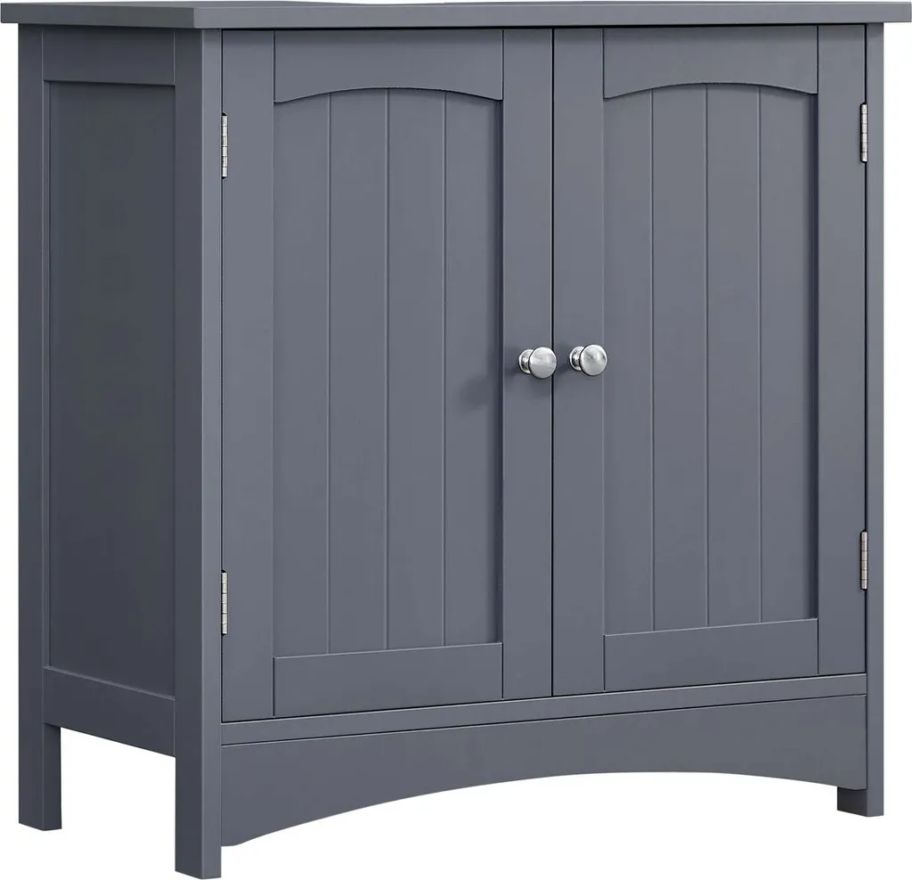 Meuble de Rangement sous Vasque Peu Encombrant MDF Gris 60x30x60 cm