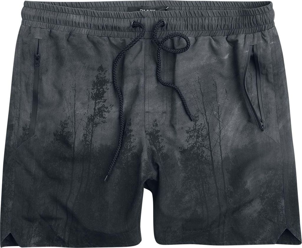 Black Premium by EMP Herren schwarze Badeshorts mit Gummizug und Seitentaschen M