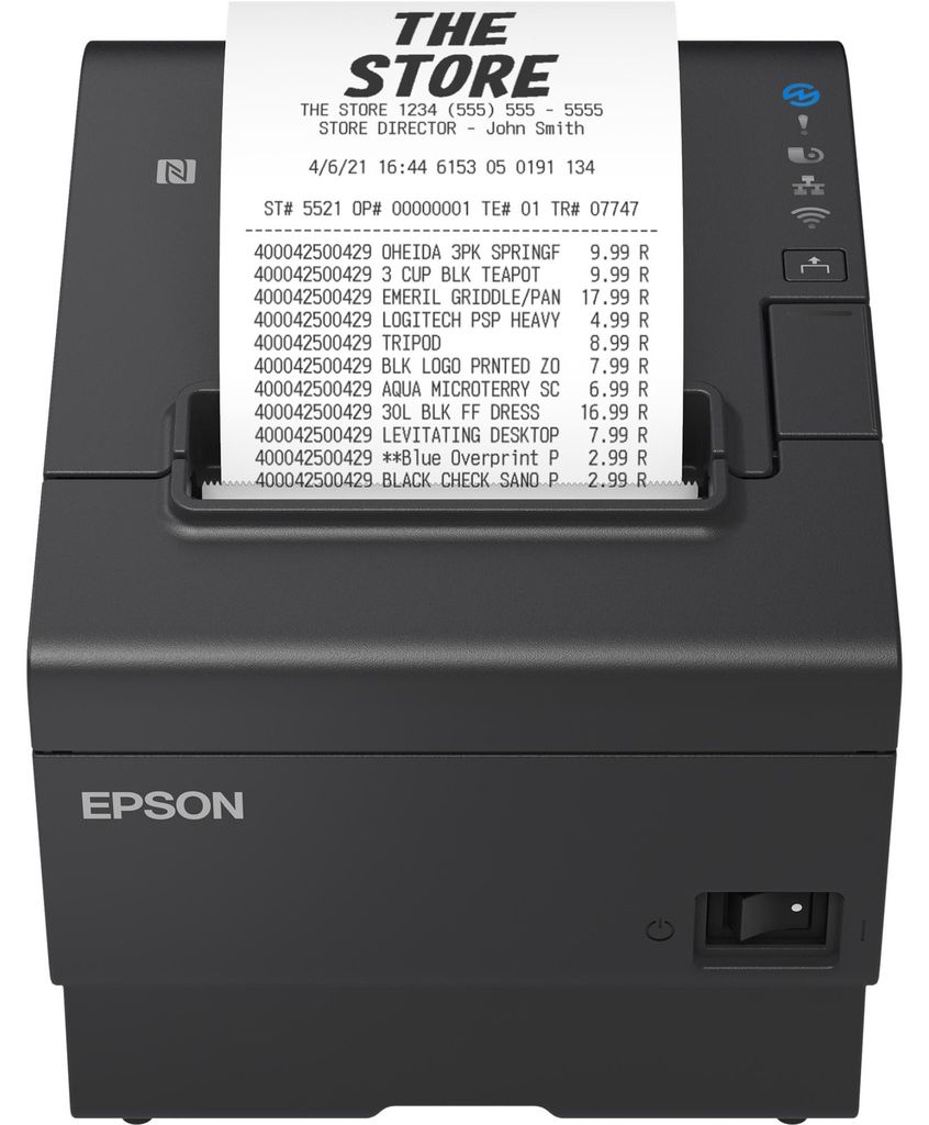 Epson TM-T88VII (112): USB, Eth, Serial, PS, Buzz, Black, Produktbild 