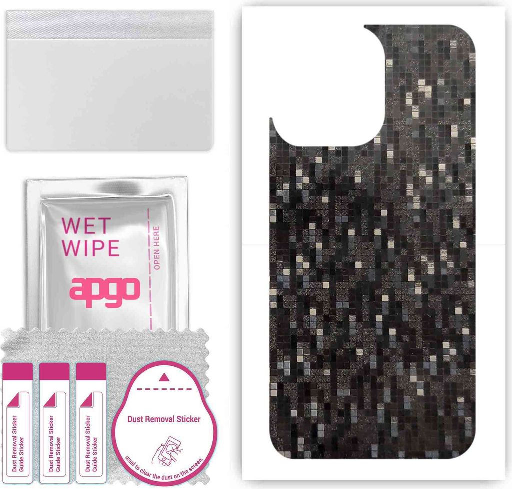 apgo Rückseite Schutzfolie, Skin, kompatibel mit Apple iPhone 14 Pro, Hinten Displayschutzfolie aus Vinylfolie, kratzfest, einfache Montage - Carb...