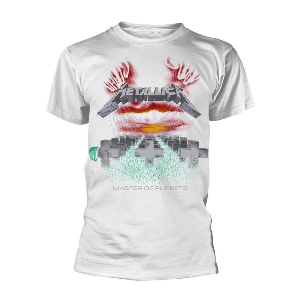 Metallica - "Master Of Puppets" T-Shirt für Herren/Damen Uni PH2034 (S) (Weiß)