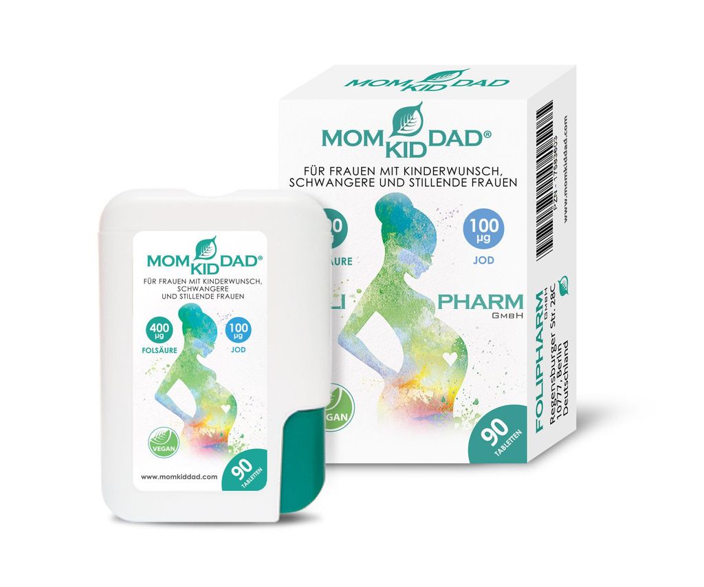 Folsäure und Jod 90 Mini-Tabletten in Klick-Box, 1 Packung