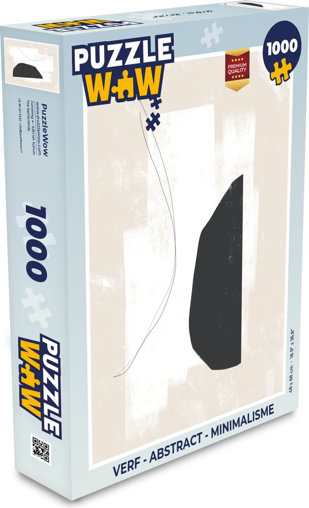 MuchoWow Puzzle 1000 Teile Malerei - Abstrakt - Minimalismus - Spielzeug - Alt und Jung - Spiele - Puzzeln