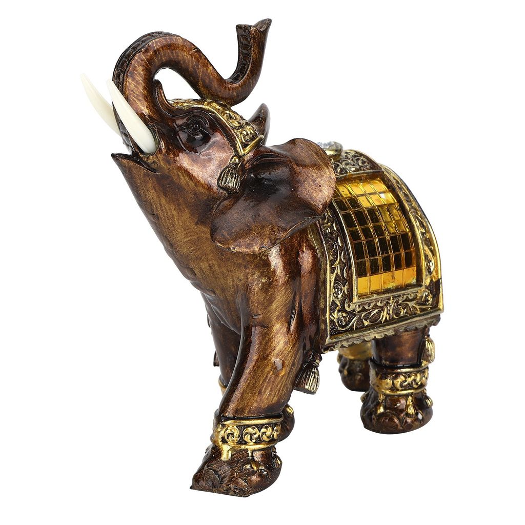 Elefantenstatue,Elefantenfigur,Glückselefant Dekoration,Kunsthandwerk aus Harz,Statue Dekoration,Tischdekoration aus Harz