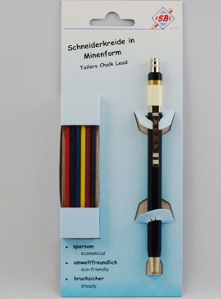 Kreideminenset mit Halter und 12 Minen SB-verpackt in unterschiedlichen Ausführungen : Farbig sortiert ohne Spitzer Farbe: Farbig sortiert Ausfüh...