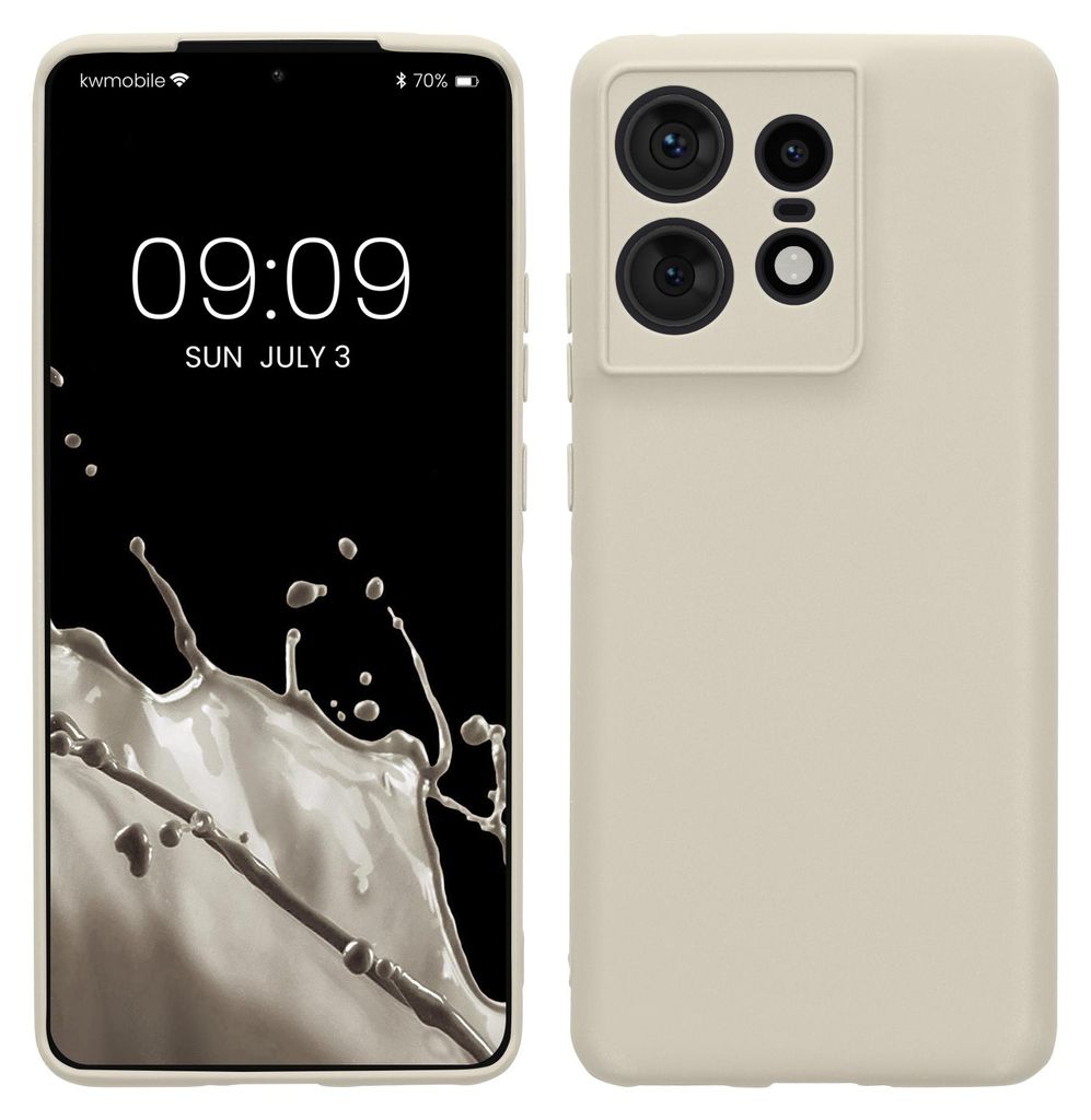 kwmobile Handyhülle für Motorola Edge 50 Pro Hülle - weiches Handy Silikon Case - Schutzhülle Cover - Moon Glow