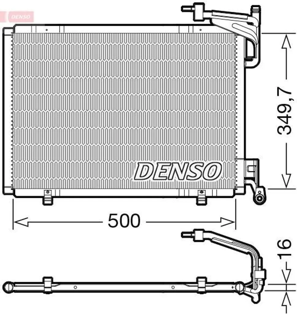 Condenseur DENSO DCN10055 haute efficacité thermique Ford OE 1837726