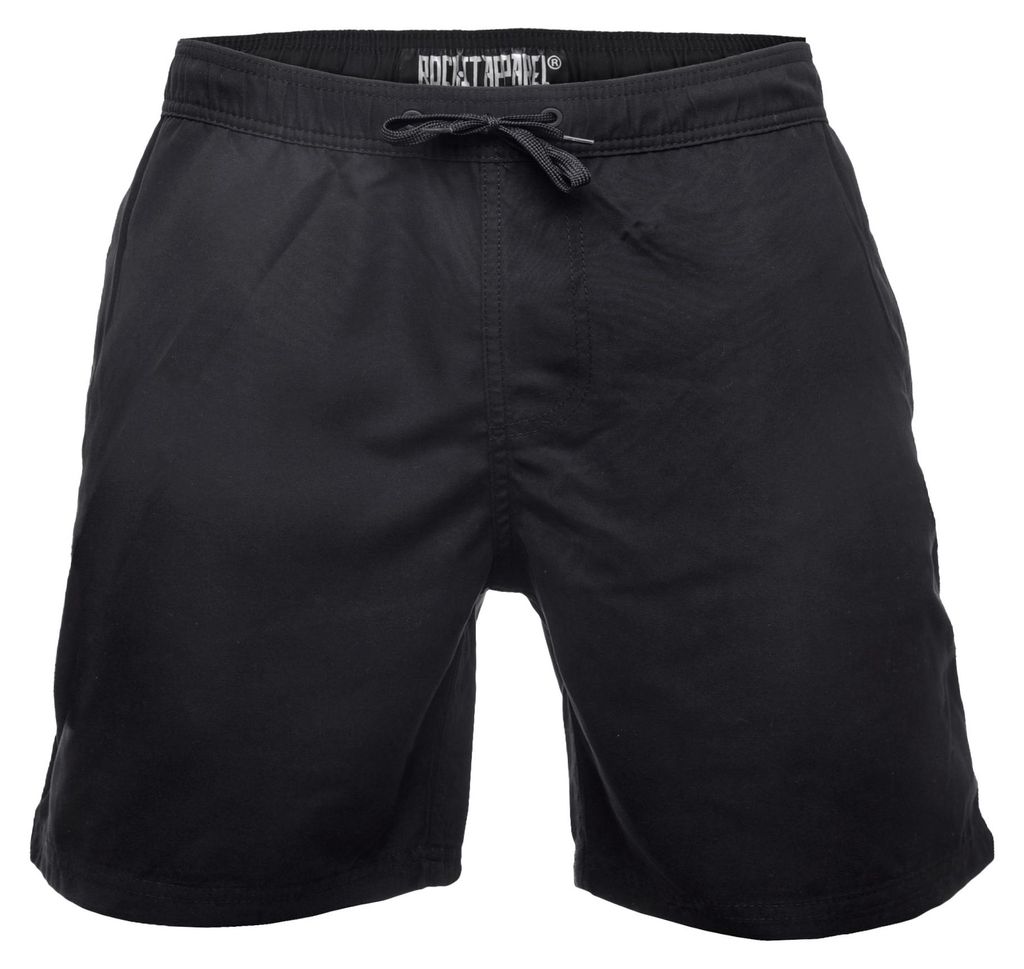 Herren Badeshort mit Innenhose und Taschen Schwarz 5XL Produktbild 