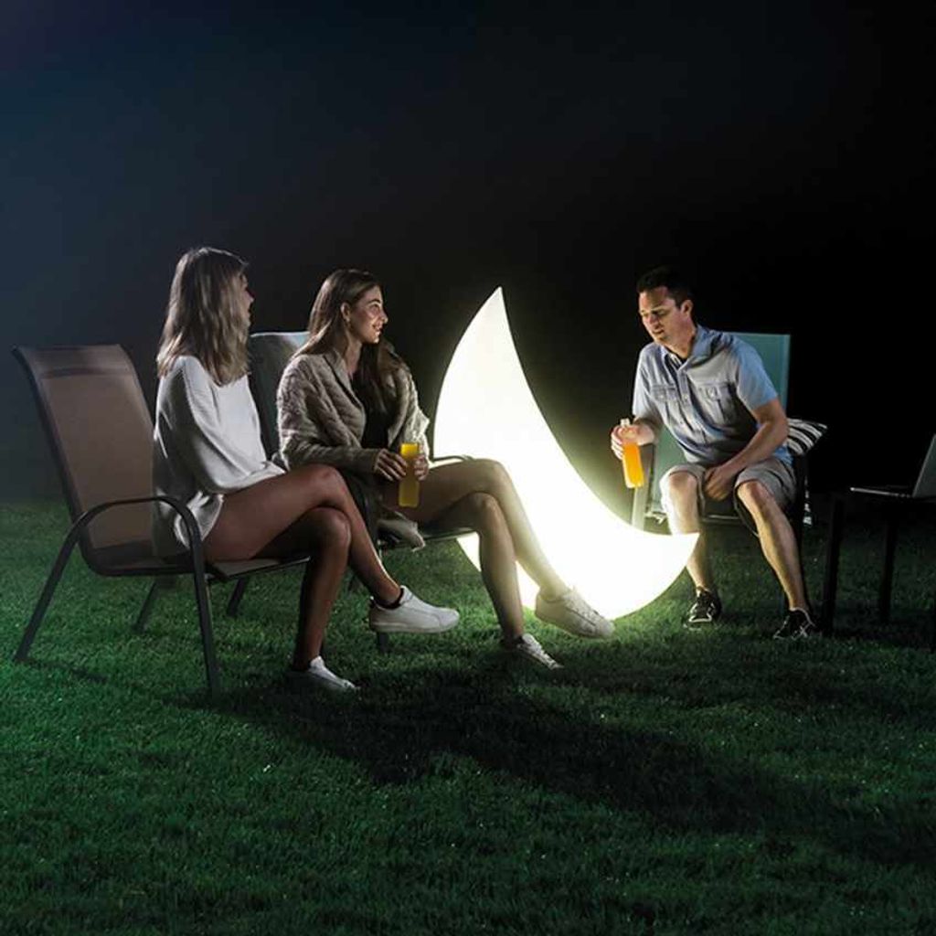 aufblasbarer Halbmond mit LED-Licht 135 x 43 cm Produktbild 1