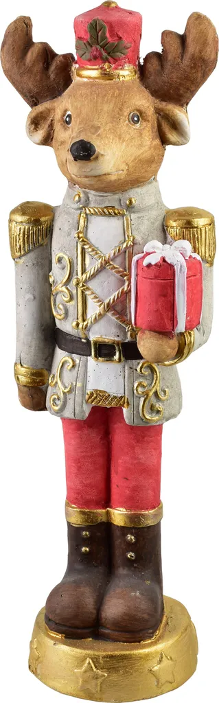 Renne de Noël SANTA LILA en Résine 50 cm avec Détails Cadeau Coloré