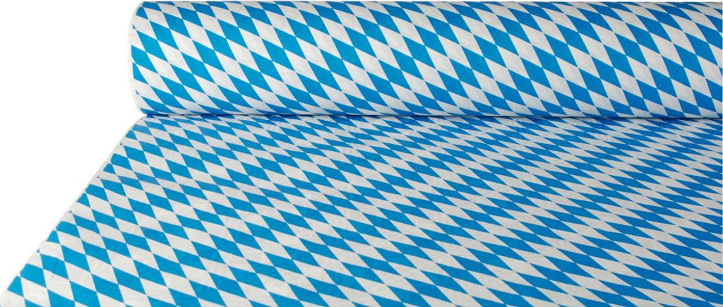 Papstar 12544, Rechteckig, Blau, Weiß, Papier, Tischdecke, Produktbild 