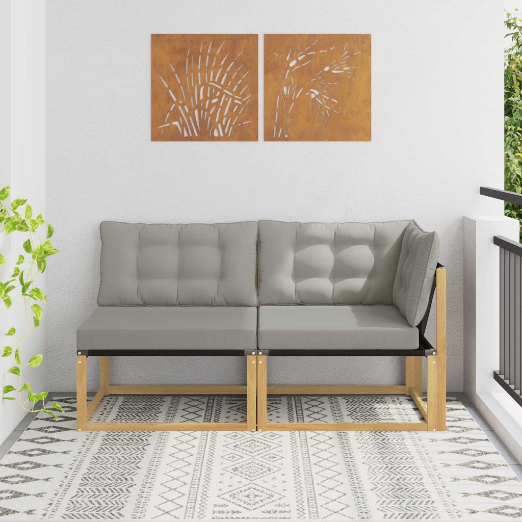 Möbel Sectional Sofa Einheiten mit Kissen Weiß 162,5 x 83 x 73 cmGartenstühle - Gartenstühle c8624