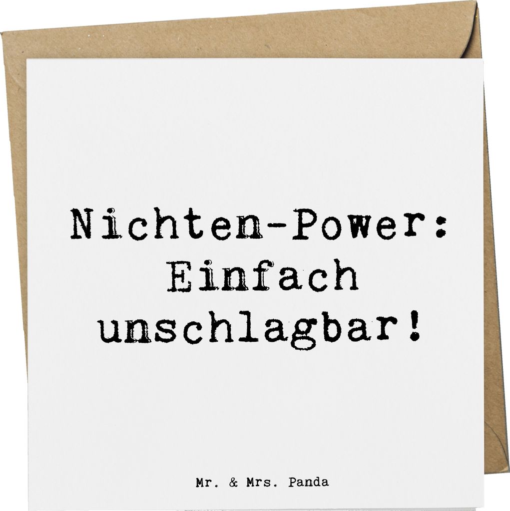 Mr. & Mrs. Panda Grußkarte Spruch Nichte Power - Weiß - Geschenk, Energie, Liebe, Verwandtschaft, Lächeln, Familie, Geburtstage, faltkarte, einz...