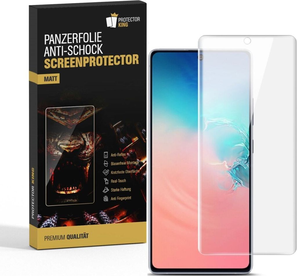 3x Panzerfolie für Samsung Galaxy S10 Lite ANTI-SCHOCK Displayschutzfolie MATT