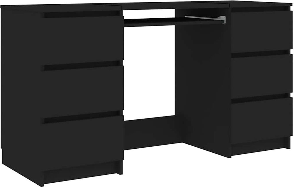 vidaXL Schreibtisch Schwarz 140x50x77 cm Holzwerkstoff Produktbild 