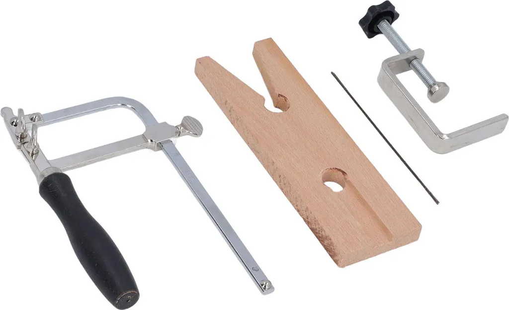 Scie à bijoux pour découpes difficiles, kit 3 en 1 avec 12 lames
