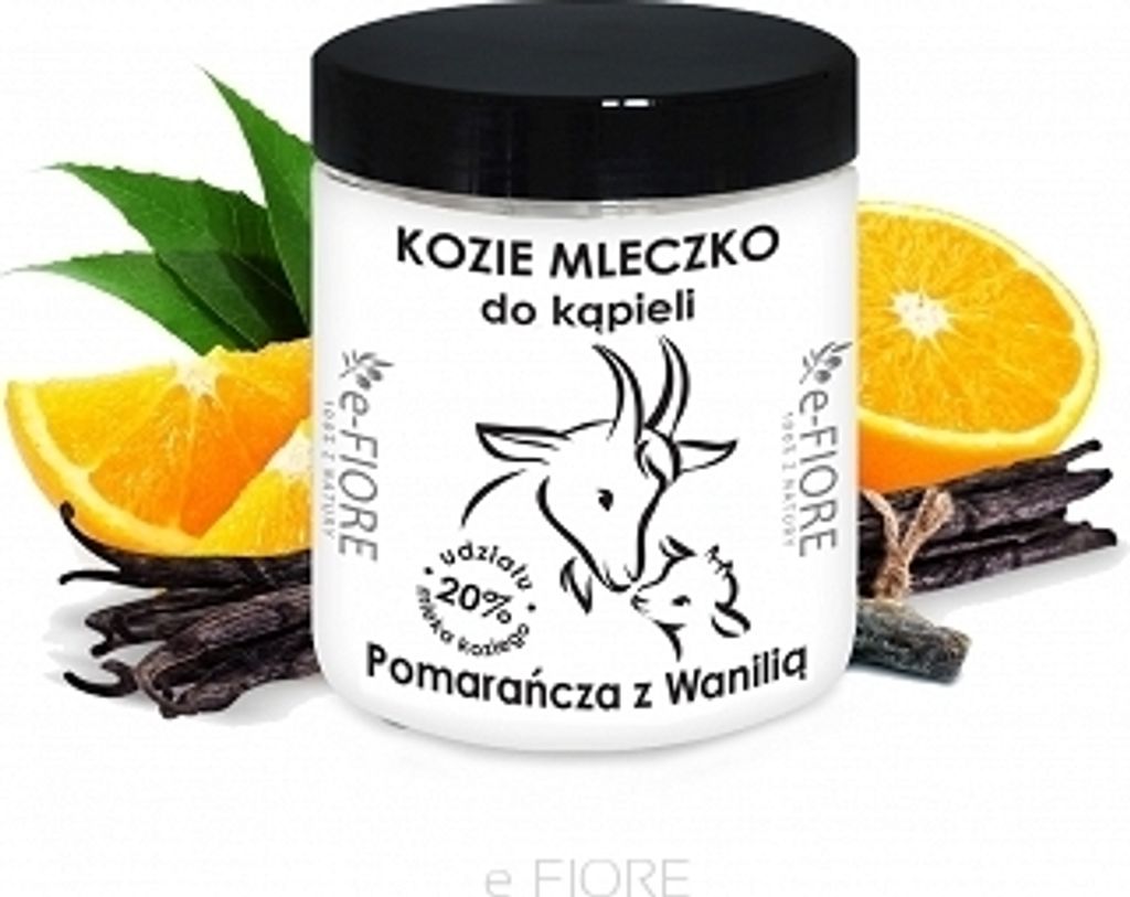 e-FIORE - Ziegenmilchbad Orange mit Vanille, 400g