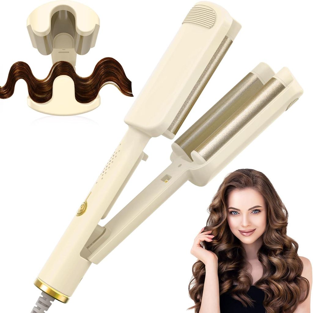 Lockenstab 32mm Welleneisen für Haare,3-fach Barrel Beach Produktbild 