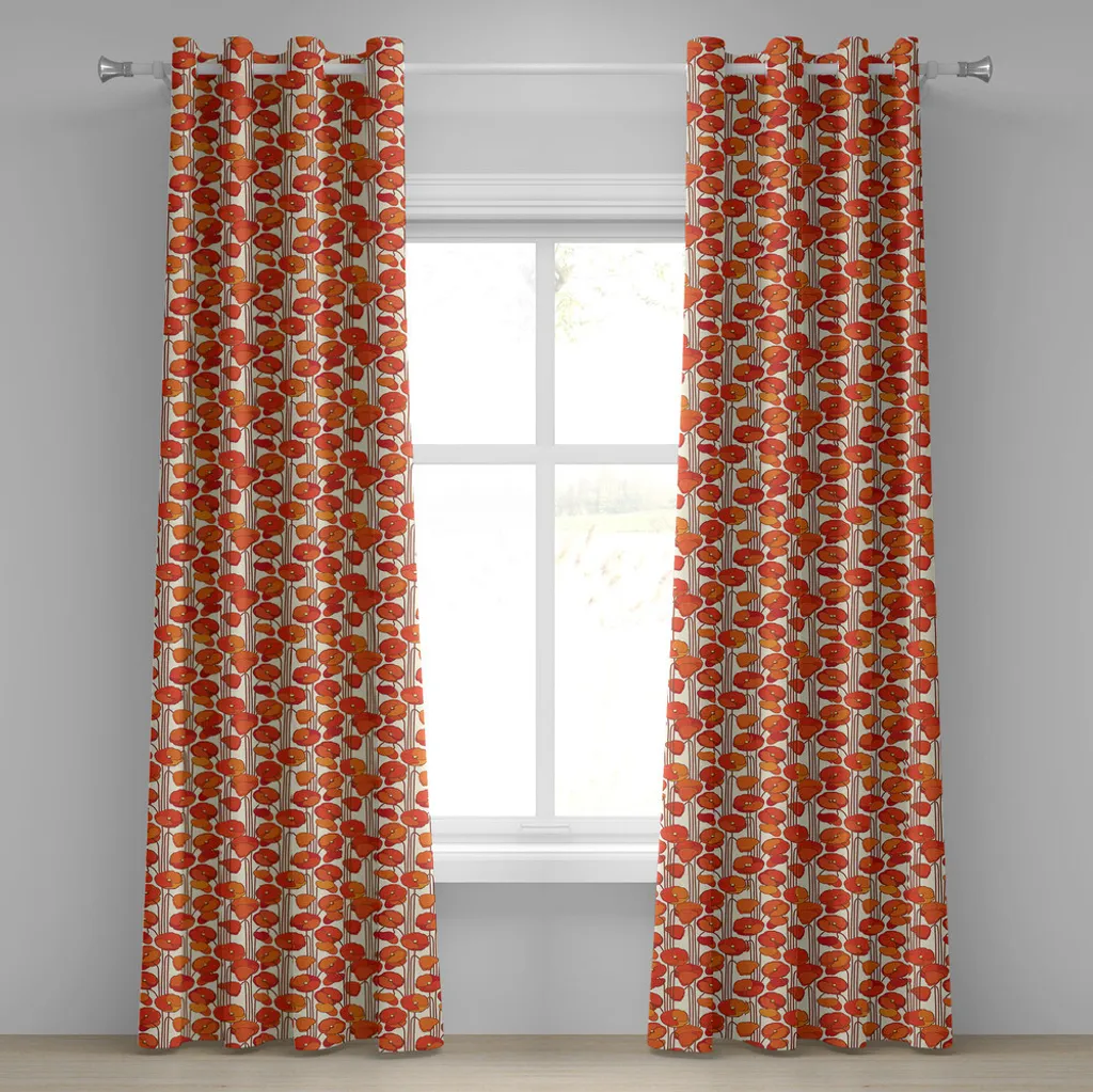 Rideau brise-vue décoratif fleurs rétro pour cacher le vis-à-vis 280x245