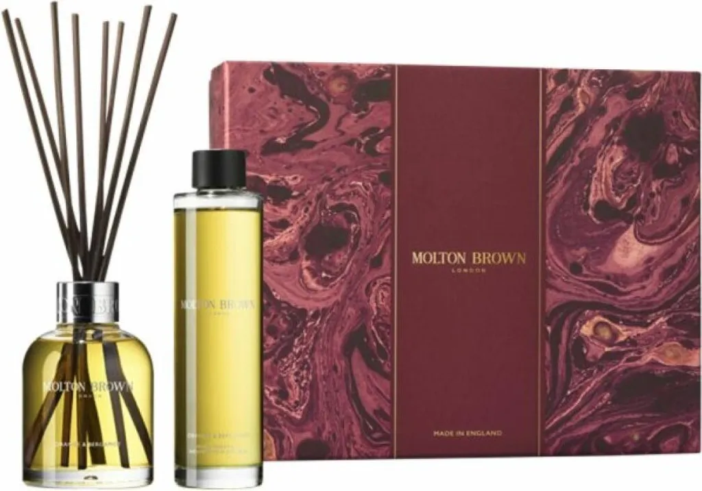 Diffuseur de Parfum à Bâtonnets Set Cadeau Orange et Bergamote 150ml