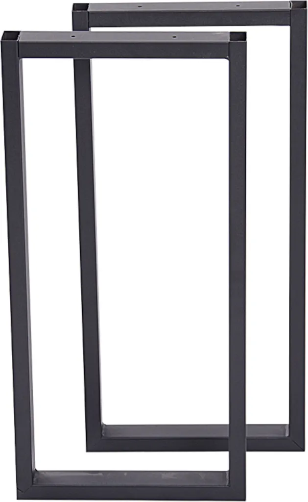 Piètement de table en acier noir ultra résistant de style moderne - 4