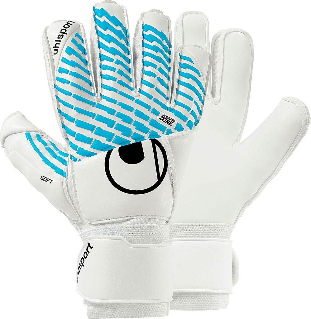 Uhlsport Fm Cybertec Soft Flex Frame Torwarthandschuhe - Weiß / Hellblau / Schwarz | Größe: 4.5
