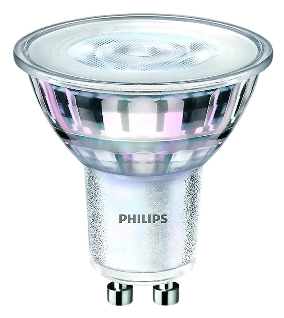 A studio shot of a Philips LED light bulb.